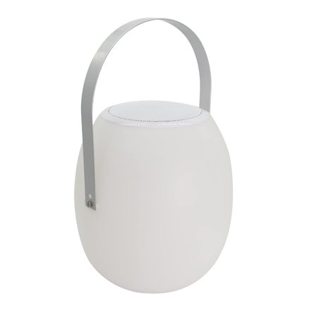 Lampe LED Portable/Enceinte BT 10W Batterie 2000mah Rechargeable IP44, intensité Lumineuse reglable télécommande Inclus