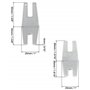 QWORK® 2 Pcs Outil de Pied de Biche pour Machine à Coudre, Aide à Couture Volumineuse en Plastique (2 Tailles)