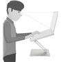 Amazon Basics Support ergonomique réglable pour ordinateur portable jusqu'à 17,3 pouces avec grille d'aération et réglage en con