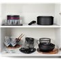 Tefal Ingenio Black Stone L39996 Lot de 4 casseroles empilables avec revêtement antiadhésif Compatible induction Indicateur de t