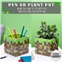 Minecraft - Bloc d'herbe - Pot à Plantes et à stylos