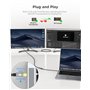 Silkland Adaptateur Mini DP 1.4 Vers DP 8K@60Hz 4K@144Hz, Thunderbolt 2 Nylon Avec HDR HBR3 G-Sync FreeSync, Mini DisplayPort Ve