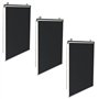 IDMarket - Lot de 3 Stores enrouleurs L.124 x H. 225 CM pour pergola Noir