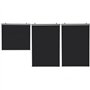 IDMarket - Lot de 3 Stores enrouleurs L.124 x H. 225 CM pour pergola Noir