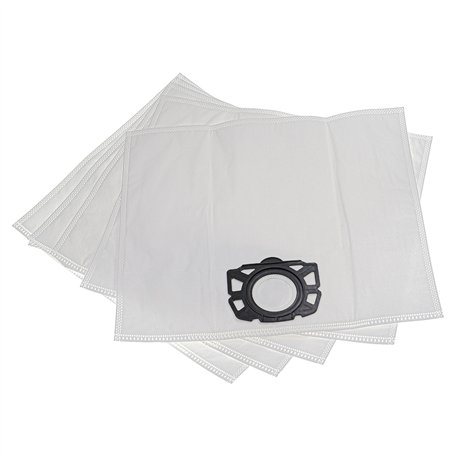 vhbw 5x Sacs remplacement pour Kärcher 4039784550339, 6.904-413.0 pour aspirateur - microfibres non tissées, 39cm x 24,5cm blanc