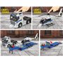 Majorette 213716000 Grand Series SOS Volvo FH-16 Camion de Police avec hélicoptère moulé sous Pression, Multicolore, Taille Uniq