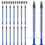 Lot de 50 Seringues de 1 ml Avec Capuchon, Seringue de 1 cc Scellée Individuellement Avec Embout Luer Slip Sans Aiguille Pour Re