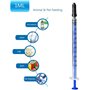 Lot de 50 Seringues de 1 ml Avec Capuchon, Seringue de 1 cc Scellée Individuellement Avec Embout Luer Slip Sans Aiguille Pour Re