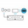 Hercules DJControl Mix Blue Edition – Contrôleur DJ Bluetooth sans fil pour Smartphone - Exclusivité Amazon