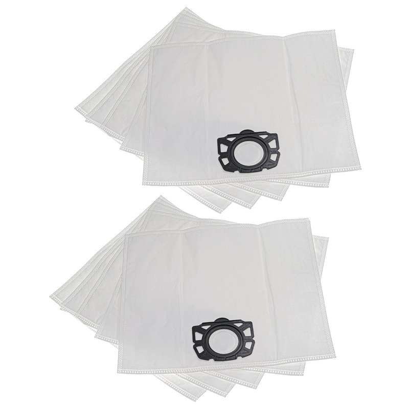 vhbw 10x Sacs remplacement pour Kärcher 4039784550339, 6.904-413.0 pour aspirateur - microfibres non tissées, 39cm x 24,5cm blan