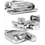QWORK® 6 Pièces Pied de biche Machine a Coudre, 3 Pieds à Ourlet rouléétroit (3/4/6 mm), 3 Pieds presseurs à Ourlet roulé Large 