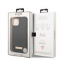 Guess Phone Case for iPhone 13 in Black Magsafe Compatible Peony Pattern, PU Leather Protective & Anti-Scratch Case with Accessi