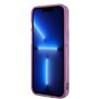Guess Coque pour iPhone 14 Pro en Feuilles Roses IML, Anti-r