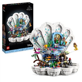 LEGO 43225 Disney Le Coquillage Royal de La Petite Sirène, Maquette à Construire, Modèle Réduit avec Figurines, pour Femmes et H