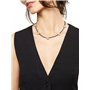 Breil B Rocks TJ3289 Collier en acier inoxydable orné de pierres d'hématite Longueur min. 39 cm Longueur max 45 cm, 45 cm, Acier