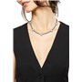 Breil B Rocks TJ3287 Collier en acier inoxydable orné de pierres d'hématite Longueur min. 39 cm Longueur max 45 cm, 45 cm, Acier