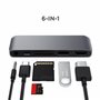 SATECHI Adaptateur SD USB-C Mobile Pro avec Chargeur USB-C, HDMI 4K, USB 3.0, Lecteurs de Cartes Micro/SD et Prise Jack 3,5mm - 