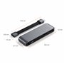 SATECHI Adaptateur SD USB-C Mobile Pro avec Chargeur USB-C, HDMI 4K, USB 3.0, Lecteurs de Cartes Micro/SD et Prise Jack 3,5mm - 
