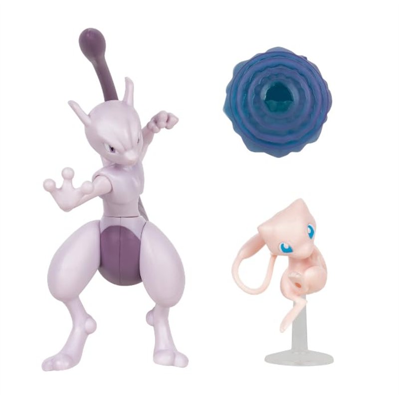 Image secondaire de Pokémon Figurine Jouet 2-Pack Mew & Mewtwo Figurine 5-10 cm - Nouveau Officielle Jouet