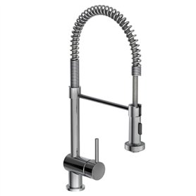 SCHÜTTE BOSTON 78580 Mitigeur de cuisine monocommande avec douchette extensible, ressort en spirale, mitigeur d'évier pour évier