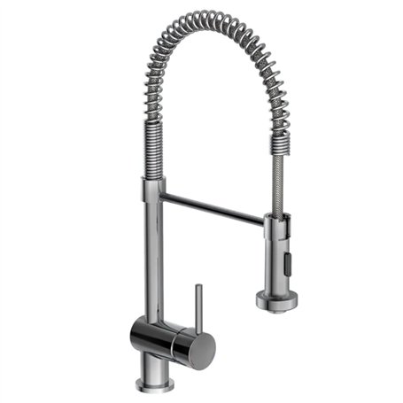 SCHÜTTE BOSTON 78580 Mitigeur de cuisine monocommande avec douchette extensible, ressort en spirale, mitigeur d'évier pour évier