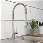 SCHÜTTE BOSTON 78580 Mitigeur de cuisine monocommande avec douchette extensible, ressort en spirale, mitigeur d'évier pour évier