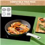 TEFAL Renew On Poêle antiadhésif céramique induction, Rouge, 20 cm