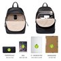 David Jones - Sac à Dos Homme Simili Cuir PU - Sac Ordinateur Portable 13 Pouces PC Travail Cours Scolaire Multifonction Bureau 