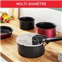 Tefal Ingenio Couvercle égouttoir acier inoxydable, Rangement facile, Multidiamètre, Compatible Ingenio, Compatible lave-vaissel