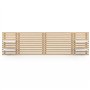 IDMarket - Tête de lit Suspendue en Lattes AVA 240 cm Bois Clair et étagères Blanches