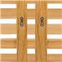 IDMarket - Tête de lit Suspendue en Lattes AVA 240 cm Bois Clair et étagères Blanches