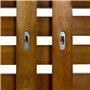 IDMarket - Tête de lit Suspendue en Lattes AVA 240 cm Bois Vieilli et étagères Noires