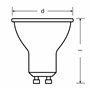 OSRAM Lampe LED dimmable Superstar avec un rendu des couleurs particulièrement élevé (CRI90), GU10-base, verre clair ,Blanc chau