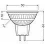 OSRAM Lampe LED dimmable Superstar avec un rendu des couleurs particulièrement élevé (CRI90), GU5.3-base, verre clair ,Blanc cha