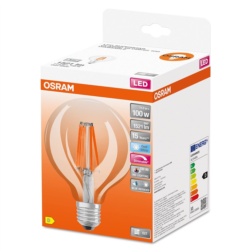 Image secondaire de OSRAM Lampe LED dimmable Superstar avec un rendu des couleurs particulièrement élevé (CRI90), E27-base, Aspect filament ,Blanc f