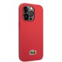 LACOSTE Étui Iconic Petit Piqué Logo pour iPhone (Rouge, iPhone 14 Pro Max)