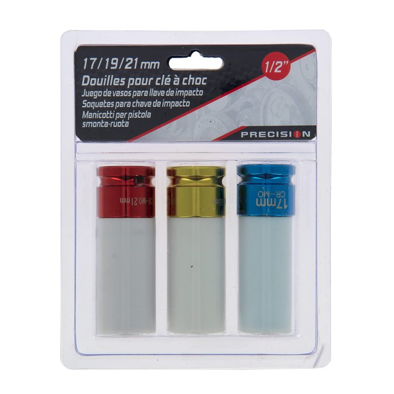 Image secondaire de PRECISION STEEL 3 Douilles pour clé à Choc 1/2