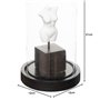 Atmosphera - Cloche Subli - résine et Verre - Noir et Blanc - H21 cm