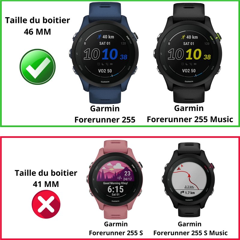 Image secondaire de PHONILLICO Verre Trempé pour Garmin Forerunner 255 / Forerunner 255 Music [Lot de 2] [Diamètre 40mm] Film Protection Ecran Montr