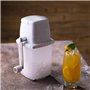 Broyeur à Glace Manuel Polypropylène pour Cocktails, Broyeur Glaçons Machine à Glaçons Portative avec Manivelle et Système de Ve