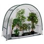 IDMarket - Serre d'hivernage Demi Lune 200 x 80 x 170 cm Balcon et terrasse