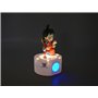 TEKNOFUN - Licence Officiel One Piece - Réveil Lumineux Luffy - Bleu, Rouge et Noir - Fonctionne avec Piles (3X AAA) ou USB (câb