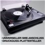 Platine vinyle Reloop RT-1 BT avec entraînement par courroie pour applications DJ et Hi-Fi, Sortie Bluetooth pour connexion sans