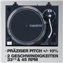 Platine vinyle Reloop RT-1 BT avec entraînement par courroie pour applications DJ et Hi-Fi, Sortie Bluetooth pour connexion sans