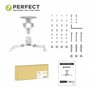 Perfect Support pour projecteurs, inclinable de -15°/ +15°, pivotant à 360°, Rotatif à 360°, Distance au Plafond 15 cm, Charge m