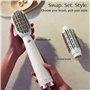 T3 AireBrush Duo Brosse à air chaud interchangeable avec deux accessoires – Comprend 15 combinaisons de chaleur et de vitesse, t