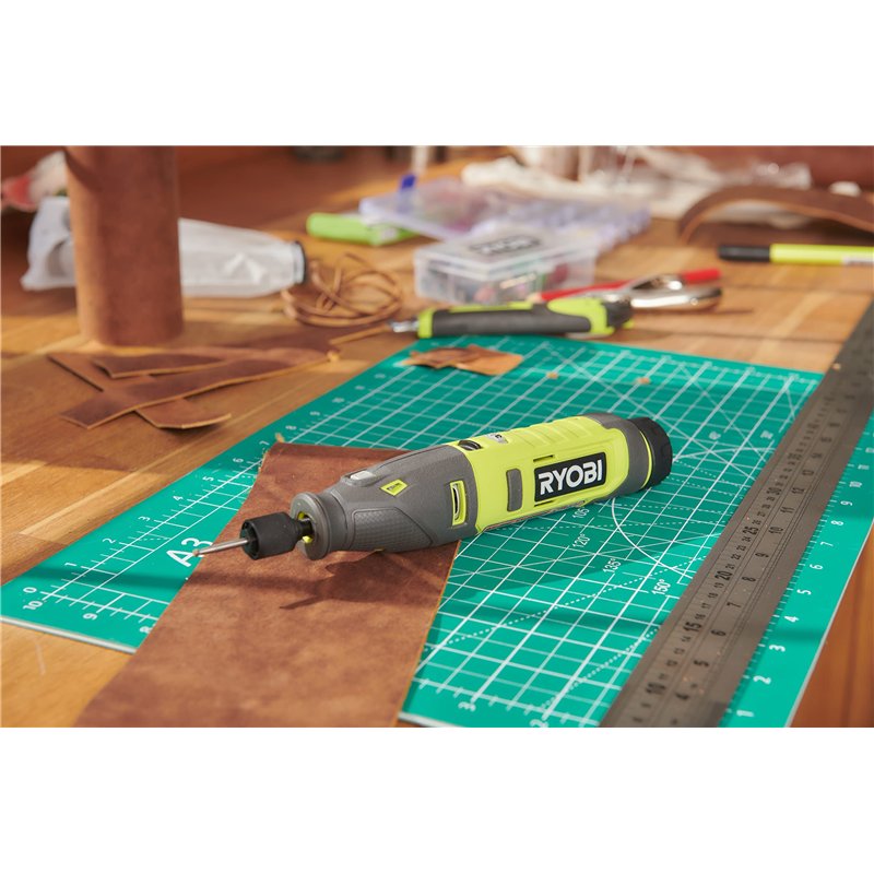 Image secondaire de RYOBI - Mini-outil multifonction 4V - 5 000-25 000 tr/min - changement d'accessoires sans outil - Câble USB C - Livré avec 15 ac