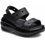 Crocs Classic Mega Crush Sandales Noires pour Femme, Noir, 7 UK