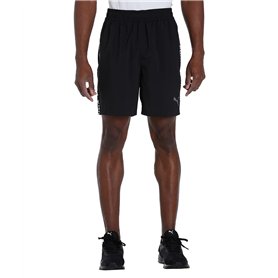 PUMA Short tissé thermocollé 18 cm tricoté Homme, Noir, S