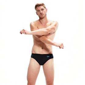 Speedo Hyper IIIoom Splice III Slip de Bain Homme, Noir/Bolt, L